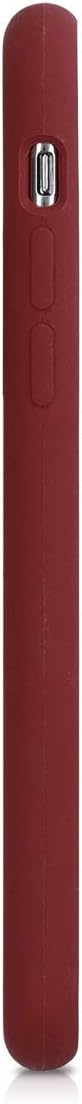 kwmobile Case Compatible with Apple iPhone X Case - TPU Silicone Phone Cover with Soft Finish - Maroon Red