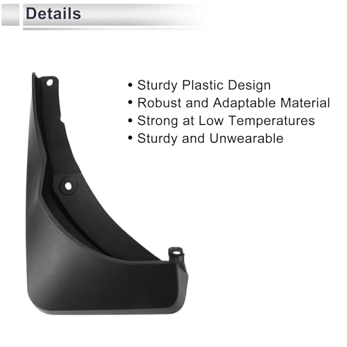 Image of X AUTOHAUX 1set Front and Rear Mud Flaps Splash Guards Mud Guards for Audi Q2 2018-2021 for Audi Q2L 2018-2021 W /Mount Accessories