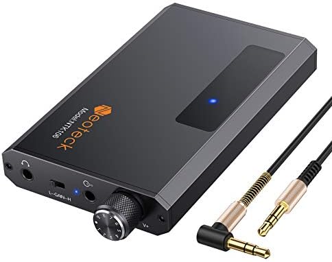 Neoteck Portable 3.5mm Headphone Amplifier with Bluetooth 5.0 Receiver, Two-Stage Gain Switch, HiFi Headset Amplifier, Aluminum Matte Surface [Newest]