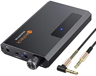 Neoteck Portable 3.5mm Headphone Amplifier with Bluetooth 5.0 Receiver, Two-Stage Gain Switch, HiFi Headset Amplifier, Aluminum Matte Surface [Newest]