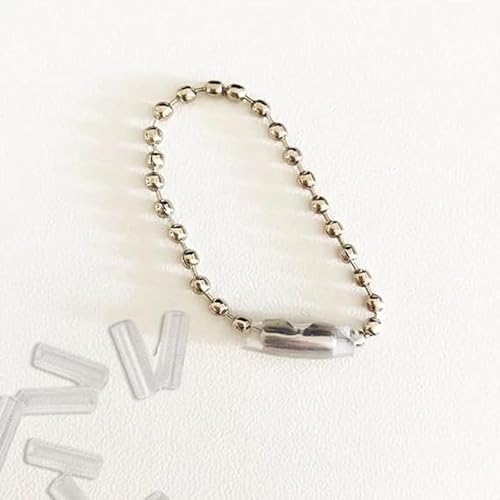 Acrylic Charm Keychain Protection Covers, Bead Ball Chain Keychain Protector Cover, Ball Chain Keychain Clasp Protectors Tube for Key Rings, Photocard Holders, Accessories (50pcs) - imagen 4