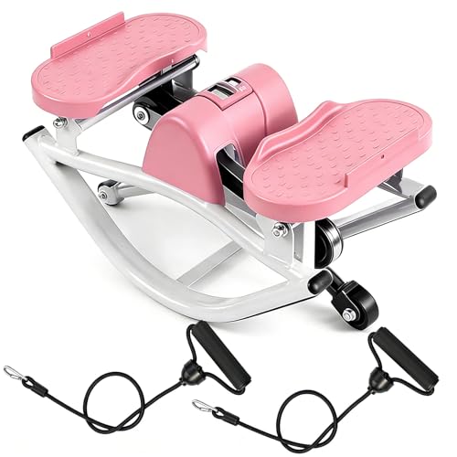 Image of Rock Fitness Stepper for Exercise at Home, Motion Stair Stepper with Resistance Bands for Full Body Workout, Aerobic Workout Machine Fitness Equipment