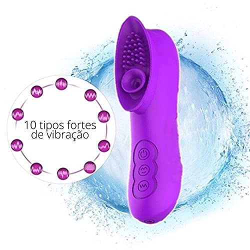 Vibrador Língua Vibratório Mamilo Sucção Clitóris Estimulador Adultos Brinquedos Sexuais À Prova D'