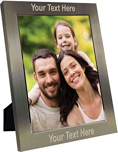 Personalizationstreet - Customize Your Own - Personalized 5" X 7" Vertical Champagne Metal Photo Frame With Free Custom Engraving, Shipping And Photo Print Of Your Special Photograph #TOP1