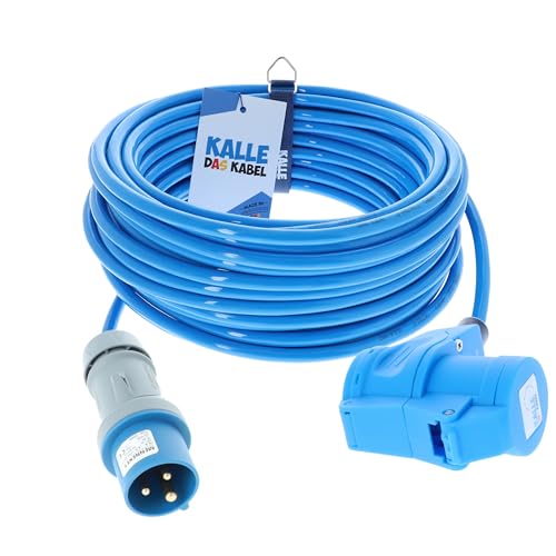 KALLE DAS KABEL CEE-Verlängerung 230V H07BQ-F 3G 2,5 mm² 10 m Vollpur-Premium-Leitung mit...