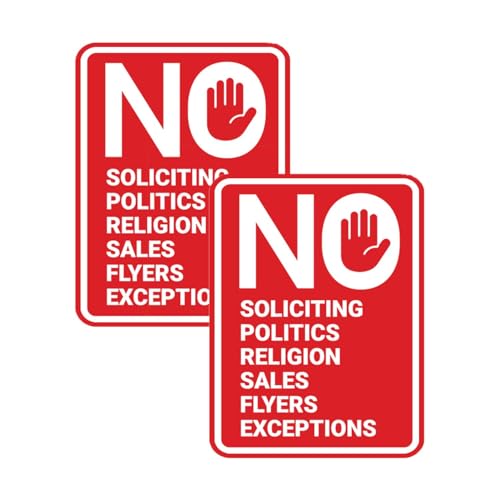 Panneau No Soliciting No Politics lot de deux plaques de porte pour protéger le calme de la maison