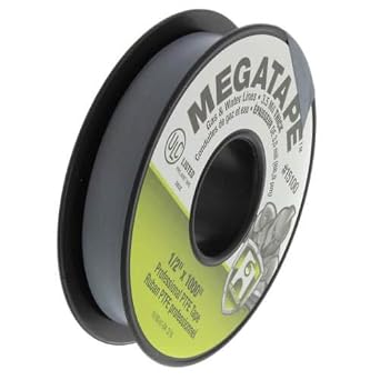 PTFE MEGATAPE, 1/2 x 1000 (Grey)