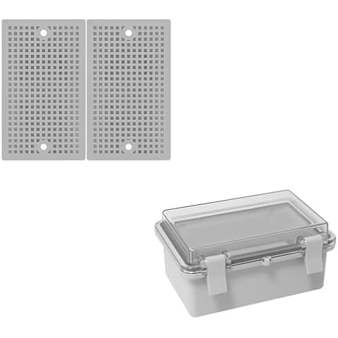 LMioEtool ABS IP65 Junction Box Hinged Shell Clear Cover 5.9 x 3.9 x 2.8inch with Extra 2pc Mounting Plate Cover