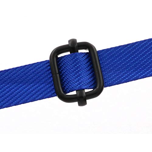 BIKICOCO Metal Slide Adjuster Buckle Tri-Glides with Movable Center Bar, for Straps, 0.6 x 0.51 Inch, Black, Pack of 50