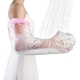 Waterproof Cast Cover for Shower Arm, Soft Comfortable Cast Protector for Shower Arm, Cast Cover Arms Adult, Keep Wounds/Bandage Dry Bath, Broken Hand/Wrist/Finger/Elbow, Reusable Wound Care Supplies（Pink）