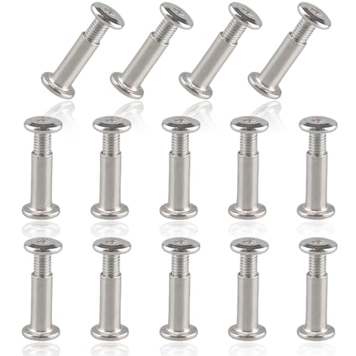 14 viti di collegamento M4 x 10, in acciaio inox, viti di collegamento per mobili, viti a esagono incassato, viti a manicotto