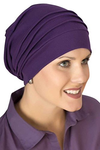 Slouchy Snood Hat - The Original 100% Cotton Slouchy Beanie - Dark Denim - Thumbnail 6
