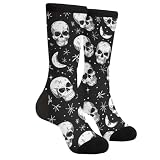 Calavera Gótica De Halloween Mujer Hombre Calcetines De Ciclismo Transpirables Calcetines Deportivos Suaves Calcetine Trabajo Para Fútbol Senderismo Uso Diario
