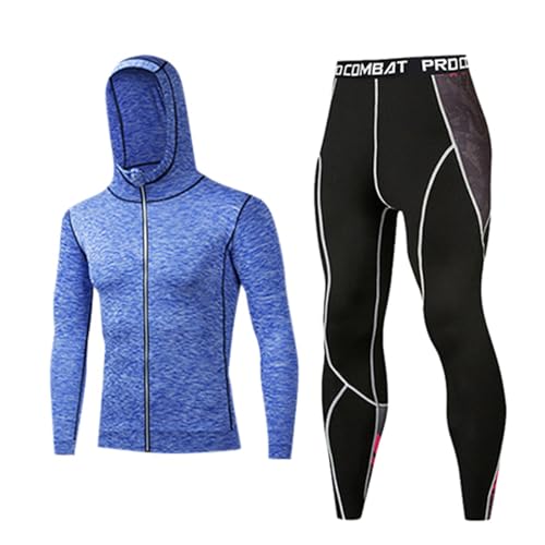 Tee shirt compression et legging de fitness pour homme adepte de gym