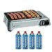 Kemper - Barbecue portatile a gas da 1900 W con accensione piezo | Piastra grill...