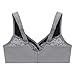 Glamorise Full Figure Plus Size MagicLift Moisture Control Bra Wirefree #1064 Gray Heather