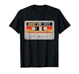 Best Of 1971 50th Birthday Gifts Cassette Tape Vintage T-Shirt