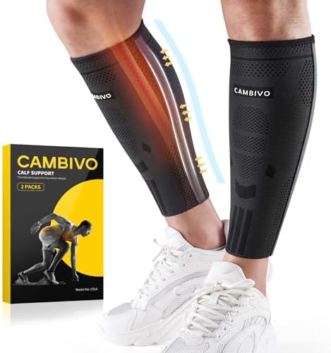 CAMBIVO Calf Compression Sleeve Men & Women 2 Pack, Shin Splints ...