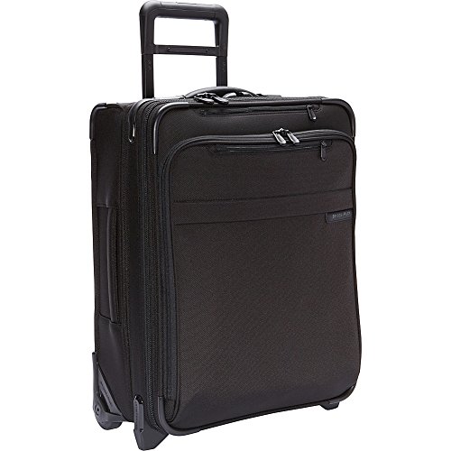 Briggs & Riley Baseline 21 inch Softside International Carry On Luggage with wheels 21 x 15 x 9. Expandable with Compression Packing System, Black