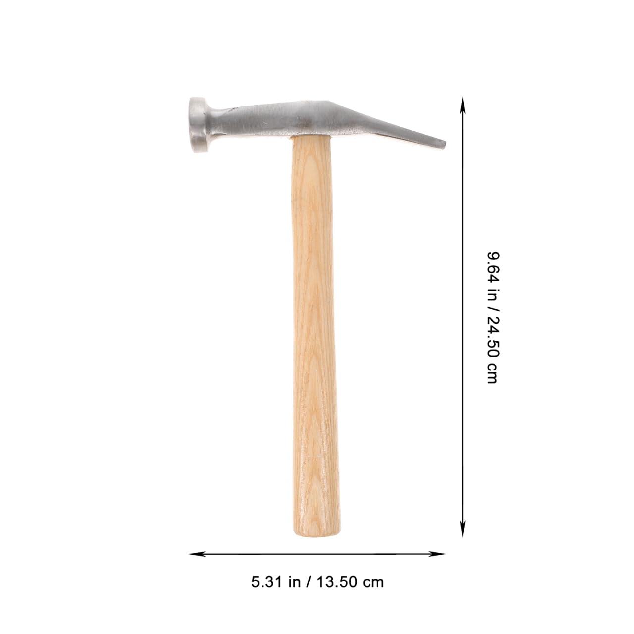 Healifty Martelletto in acciaio con manico in legno 9.45 pollici leggero e antiruggine, ideale per la riparazione delle scarpe e la produzione di scarpe