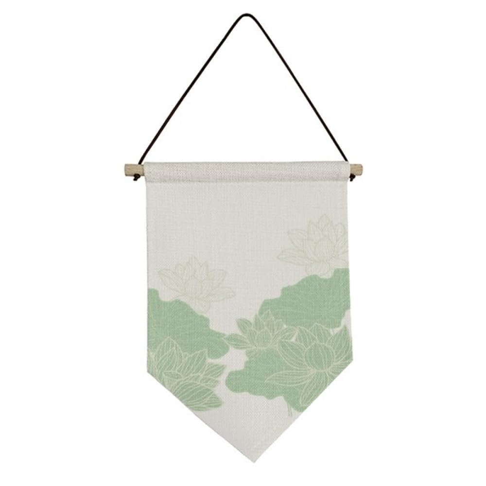 Drapeau en toile fleur de lotus déco murale tissu suspendre salon