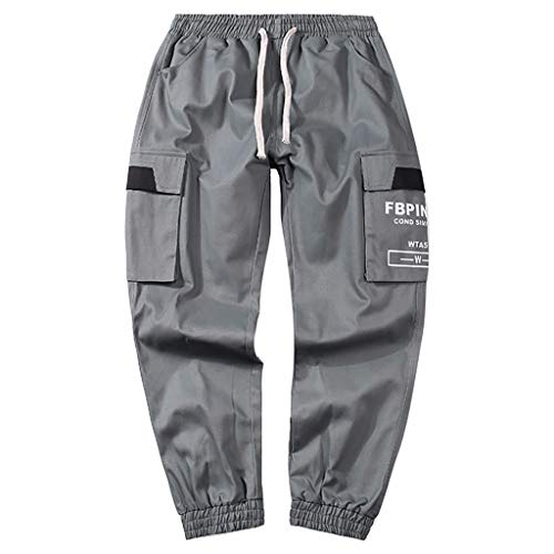 FORUU Men Casual Pants,2020 Autumn Winter New Comfy Trendy Solid Handsome Loose Fit Pants Plus Size Mutil Pocket Leisure Trousers Long Pants Joggers Sweatpants Workout Party Daily Evening Lover Gift