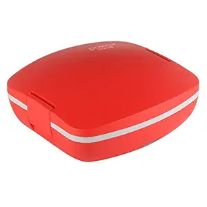 Power Meal with Steel, Electric Lunch Box, 2 SS Container,Red