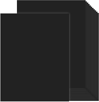 Black Paper Cardstock A4 Size 297mmX210mm 200 Grams Card Stock for Printer Craft Art Paper