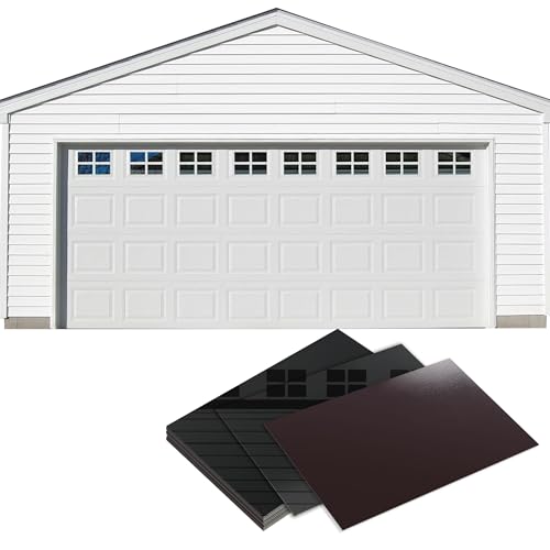 Glossy Magnetic Garage Door Windows Garage Door Magnetic Decorative Hardware Garage Magnets Decoration 4X6 inches 16pcs Garage Door Window MagnetsUpgrade