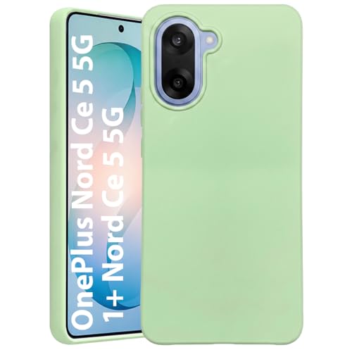 Image of LIRAMARK Liquid Silicone Soft Back Cover Case for OnePlus Nord CE 5 5G| Soft Micro-Fibre Lining Inside | Camera Protection Bump (Green)