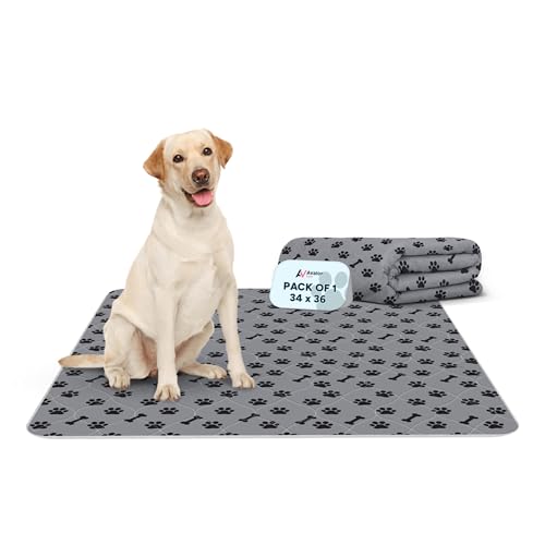 Image of Washable Pee Pads for Dogs, 1 Pack 18 inchx24 inch Super Absorbent Dog Training Pads,100% Waterproof Non-Slip Dog Pads for Whelping, Reusable Puppy Pads to Protect Your Floor