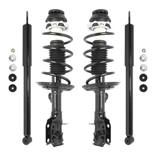 COMPLETESTRUTS - Front Complete Strut Assemblies with Coil Springs and Rear Shock Absorbers Replacement for 2009-2014 Honda Fit - Set of 4