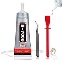 Schmuckkleber, B7000 Kleber mit Pinzette und Schaber, Transparenter Schmucksteinkleber für Schmucksteine, Handy Reparatur und DIY Projekte, 110ml Flasche