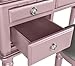 BOBKONA PDEX- Croix Collection Vanity Set With Stool, Rose Gold