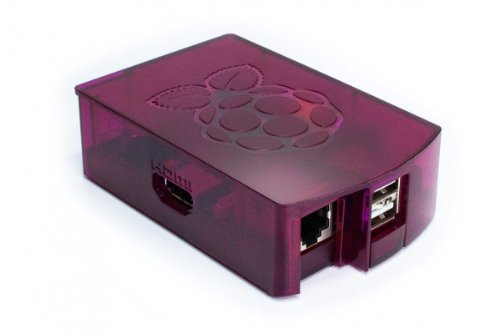 Raspberry PI Model B case (not for Pi 2 or B+!), color: pink, raspberry; mounted in 30 seconds, no screws, made in europe