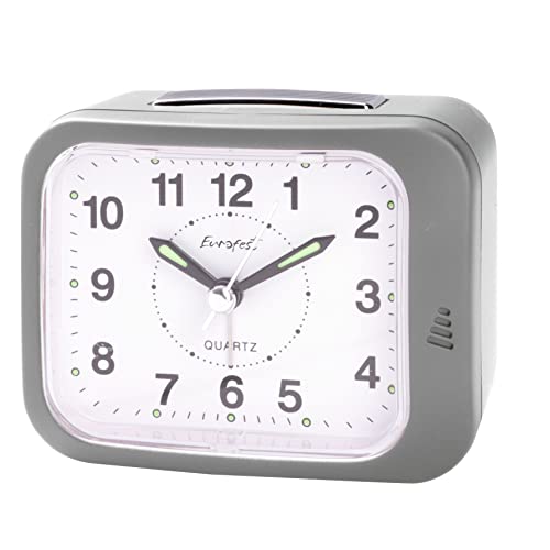 EUROFEST Despertador SILENCIOSO FB0109 (Plateado)