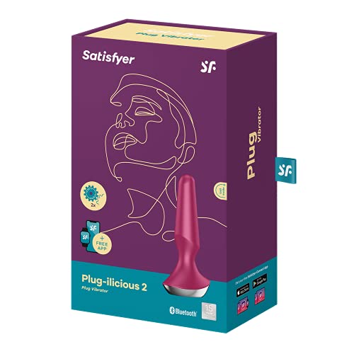 Satisfyer plugvibrator met app-bediening, Plug-ilicious 2 Connect App, waterdicht, huidvriendelijke siliconen, kleur:bes - Afbeelding 6