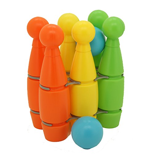 Jeu de tir 6 quilles plastiques enfant Androni Giocattoli A1502453