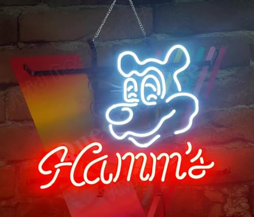 Urby Hamms Real Glass Neon Light Sign Home Beer Bar Pub Windows Garage W...