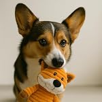 Jalousie Plush Toys Assortment Value Bundle Puppy Pet Mutt Squeak Toy for Medium Large Dogs (5 Pack Corduroy) - Image 5