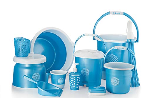 Image of Liza Industries Falcon Blue Bathroom Set 11 Pcs Set