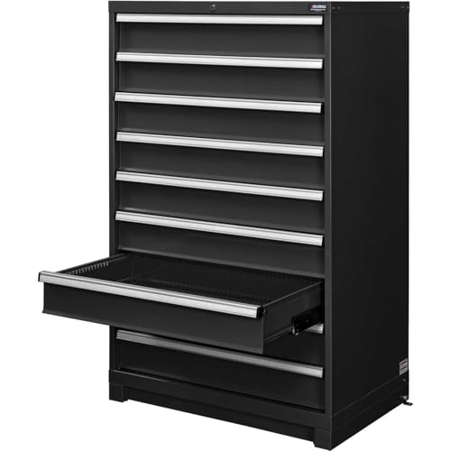 Global Industrial Modular 9 Drawer Cabinet with Lock, w/o Dividers, 36