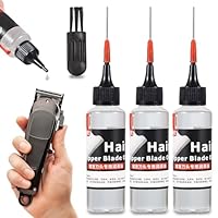 3 Stück Scherkopföl, Öl für Haarschneidemaschine mit Reinigungsbürste, Rasierer Öl, Reibungsminderndes Trimmeröl für Haarschneidemaschinen Haarschneider Rasierer Trimmer(60ML)