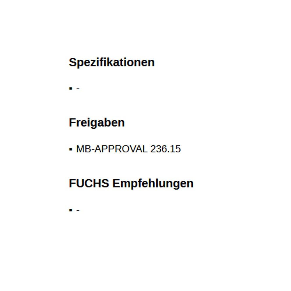 Fuchs Titan ATF 7134 FE | 5 L | kompatibel mit MB-Approval 236.15 | Getriebeöl für Automatikgetriebe | Typ 7-G Tronic Plus (NAG II +) | 5 Liter | Automatik-Getriebeöl