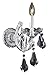 Elegant Lighting 2801W1C/RC Maria Theresa 12-Inch High 1-Light Wall Sconce, Chrome Finish with Crystal (Clear) Royal Cut RC Crystal