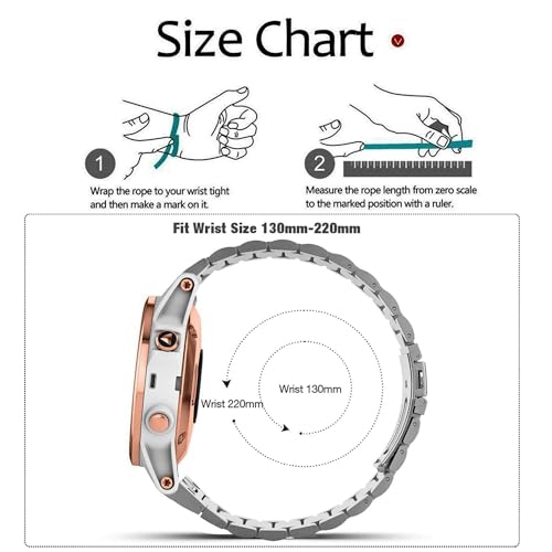 Correa de acero inoxidable para reloj Garmin 20mm miniatura 7