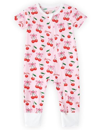 Image of BambooBud Baby Rompers Infant Boys Girls Pajamas Toddlers Onepiece Sleeper Jumpsuits Bamboo Viscose Zipper Romper 0-24Months