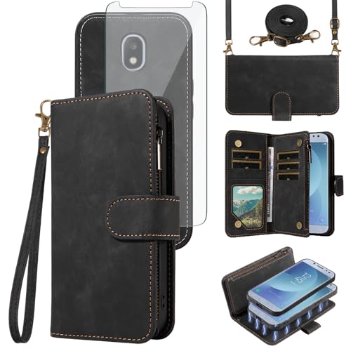 Étui Samsung Galaxy J5 Pro 2017 J530 avec fermeture éclair et coque amovible
