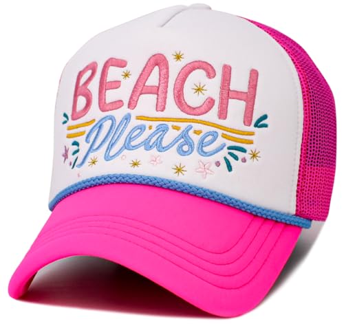 Image of Vacation Beach Camping Womens Baseball Cap Distressed Vintage Unconstructed Embroidered Patch Hat