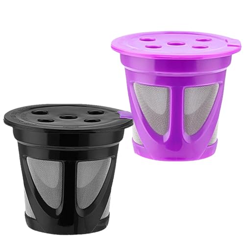 Abaodam Filtro Rápido de Plástico y Acero Inoxidable 2 Cápsulas de Café Reutilizables Pack de 2 Unidades para Estación de Café